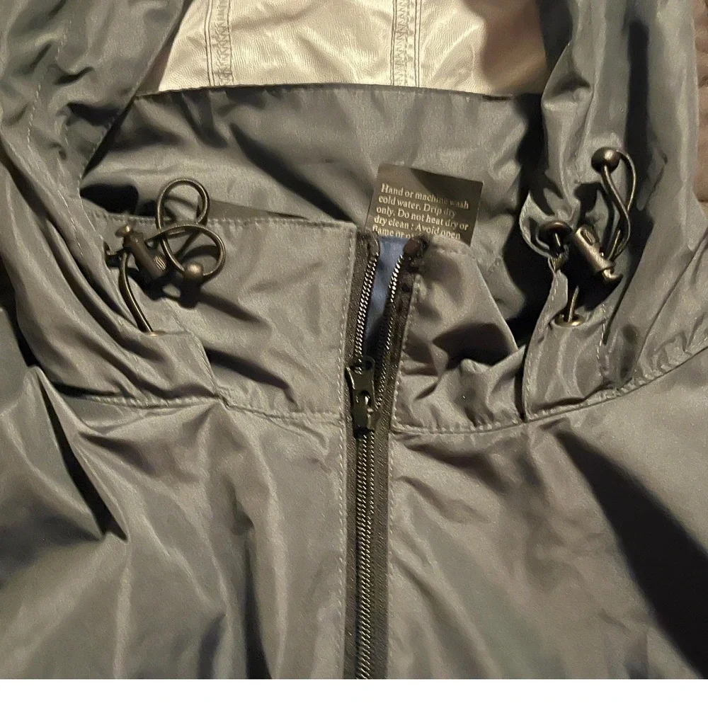 Frogg Toggs Mens Blue Grey Full Zip Hooded Rain Jacket Windbreaker RT62141-722